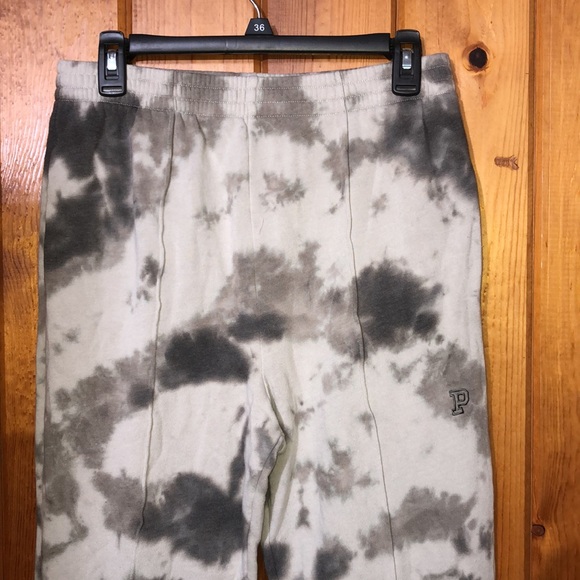 Pink Victoria’s Secret tie dye gray sweatpants boyfriend style pants size medium - Picture 4 of 8